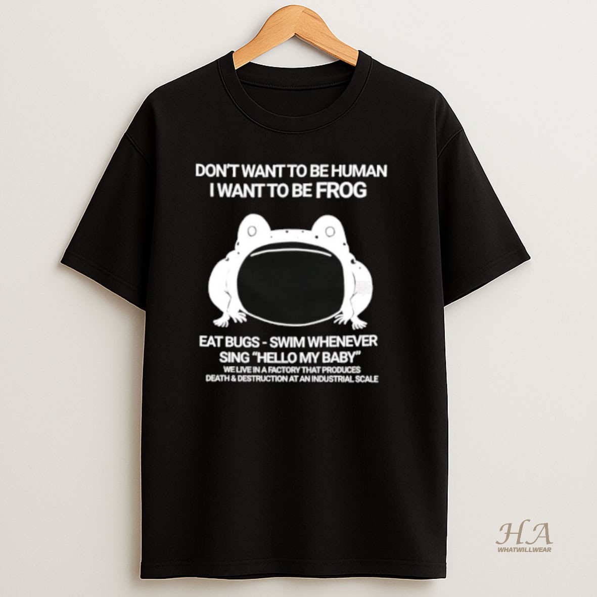 Official Dont Want To Be Human I Want To Be Frog T Shirt