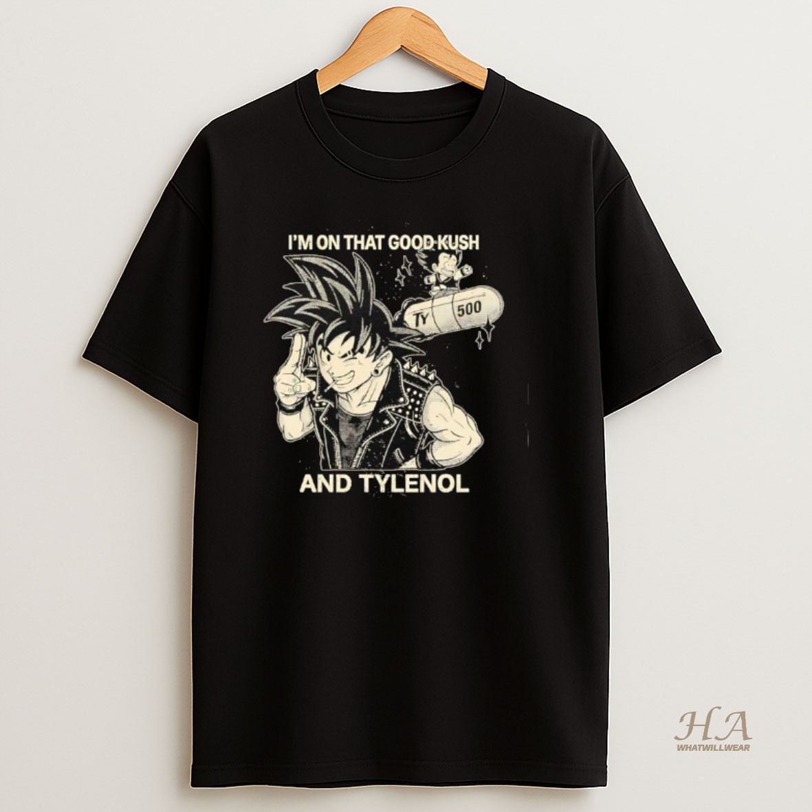 Official Dragon Ball Im On That Good Kush And Tylenol 500 Medica T Shirt