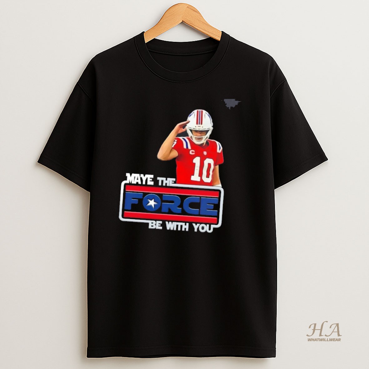 Official Drake Maye The Force Be With You Ne Patriots T Shirt