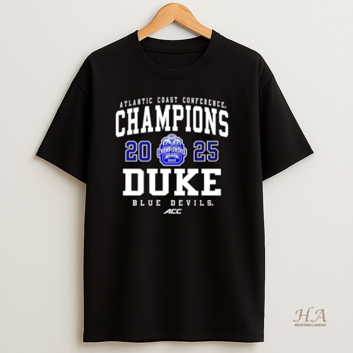 Official Duke Blue Devils 2025 Acc Football Champions Shirt