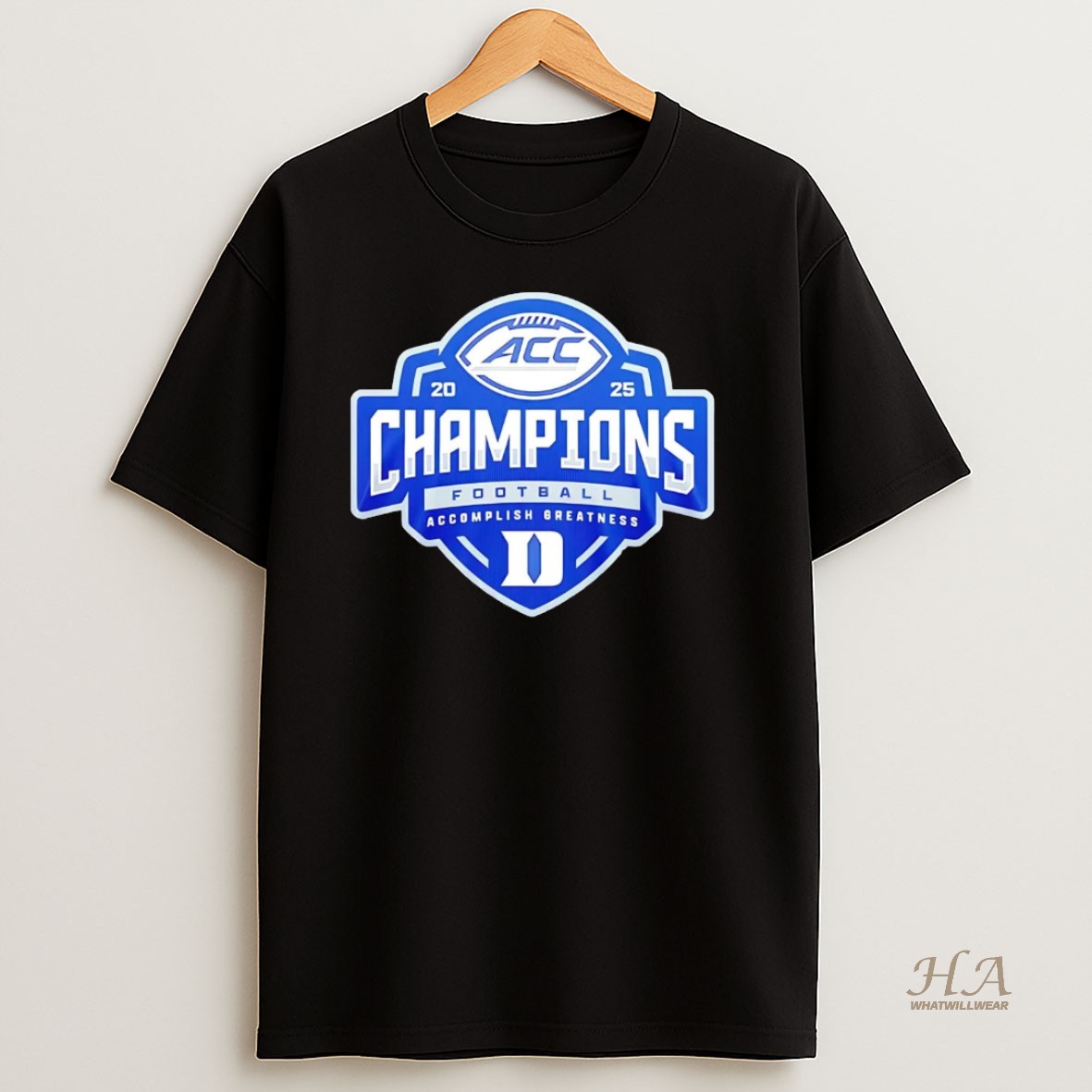Official Duke Blue Devils 2025 Acc Conference Champions 2 Sided T Shirt