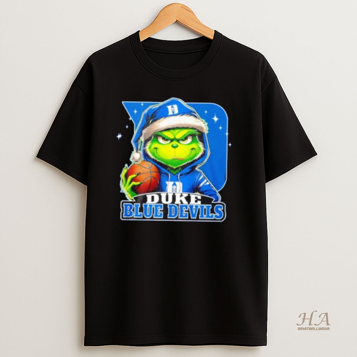 Official Duke Blue Devils 2025 Grinch Merry Touchdown Christmas T Shirt