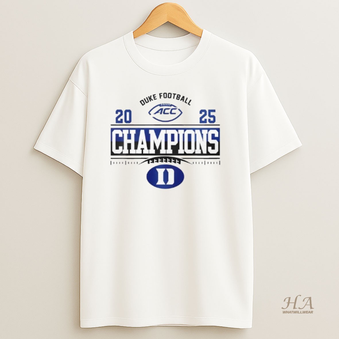 Official Duke Football Acc Champions 2025 T Shirt