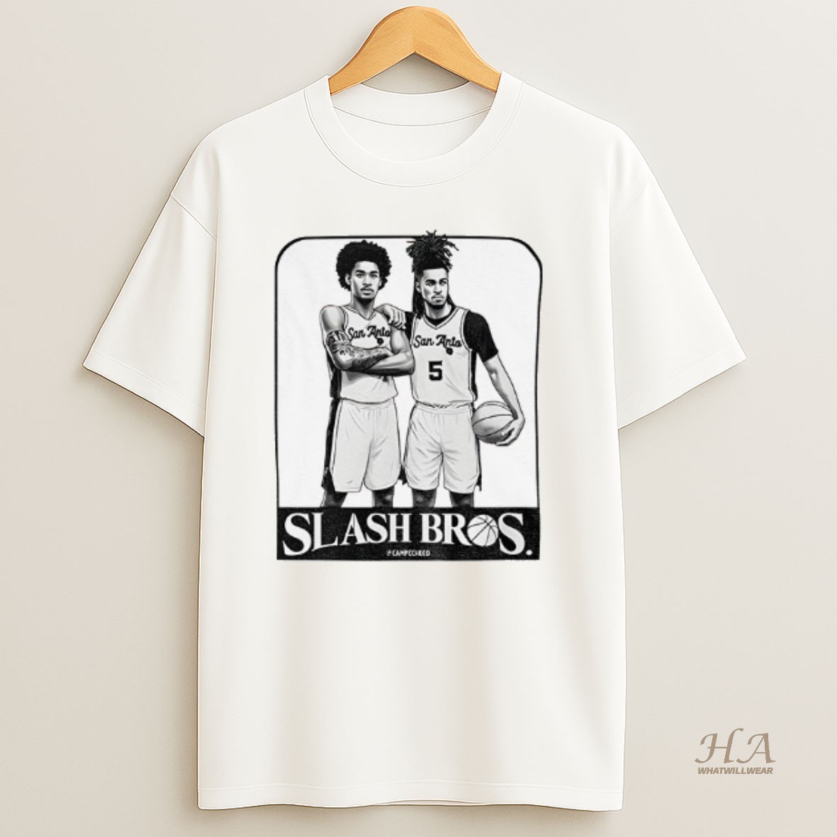 Official Dylan Harper Vs David Robinson Slash Bros San Antonio Spurs Nba Basketball Cartoon T Shirt