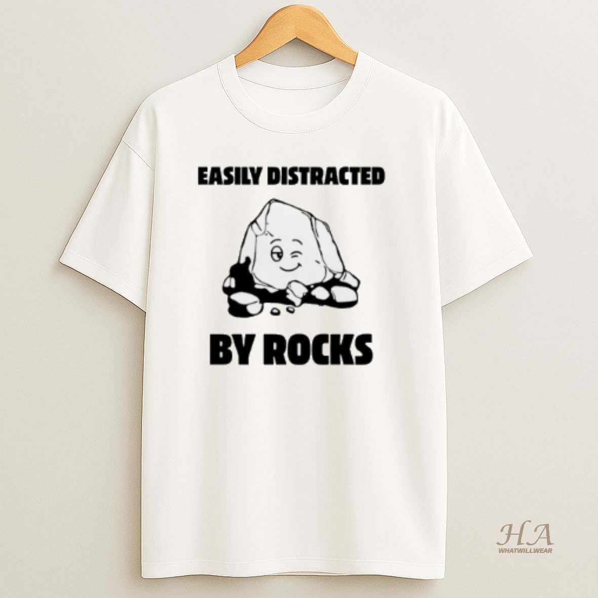 Official Easily Distracted By Rocks T Shirt