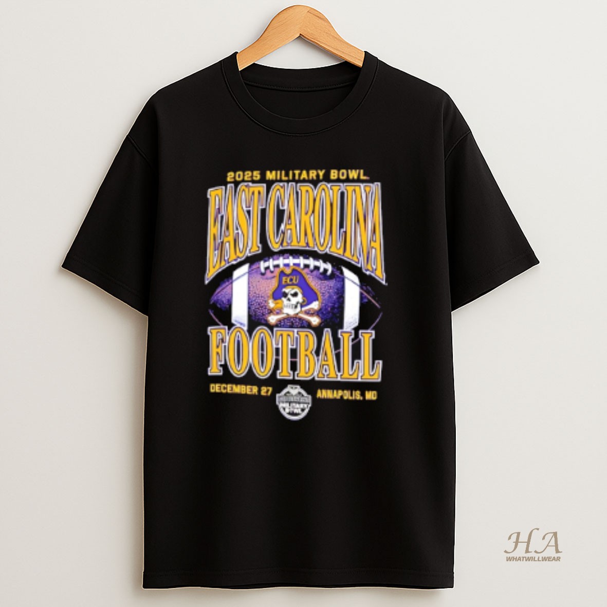 Official East Carolina Ecu Football 2025 Military Bowl Shirt