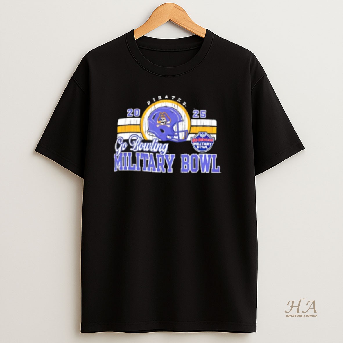 Official East Carolina Ecu Football 2025 Military Bowl Go Bowling Shirt