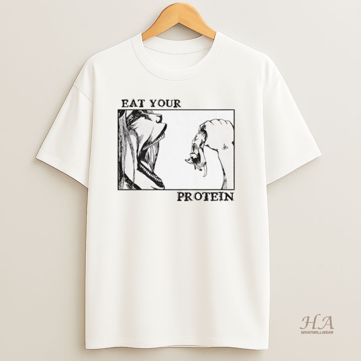 Official Eat Your Protein Anime Attack On Titan Anime Gym Shirt