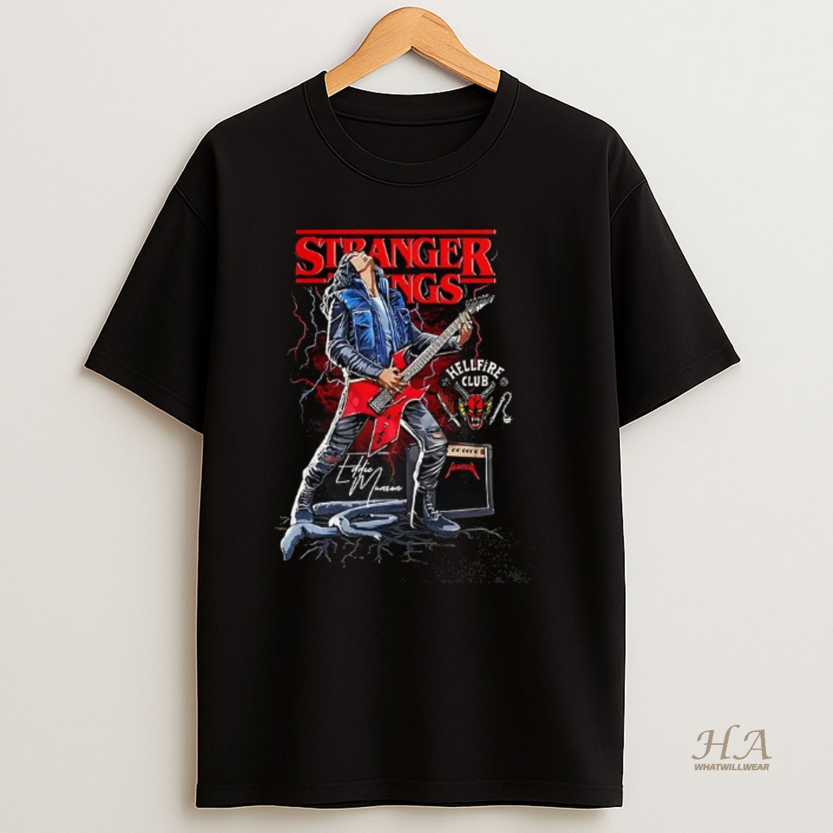 Official Eddie Munson Tribute Hellfire Club Stranger Things Signature Shirt
