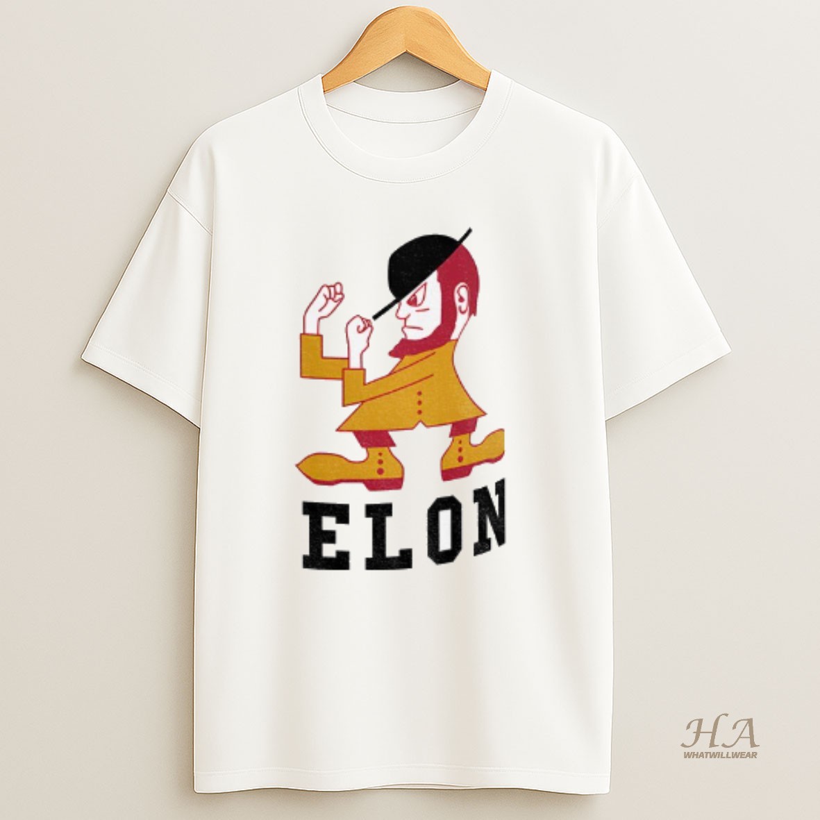 Official Elon Fighting Christian White T Shirt