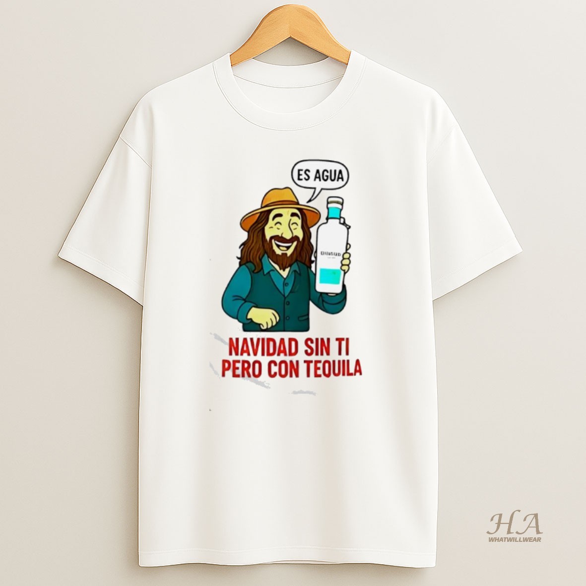 Official Es Agua Navidad Sin Ti Pero Con Tequila Casamigos Blanco Tequila T Shirt