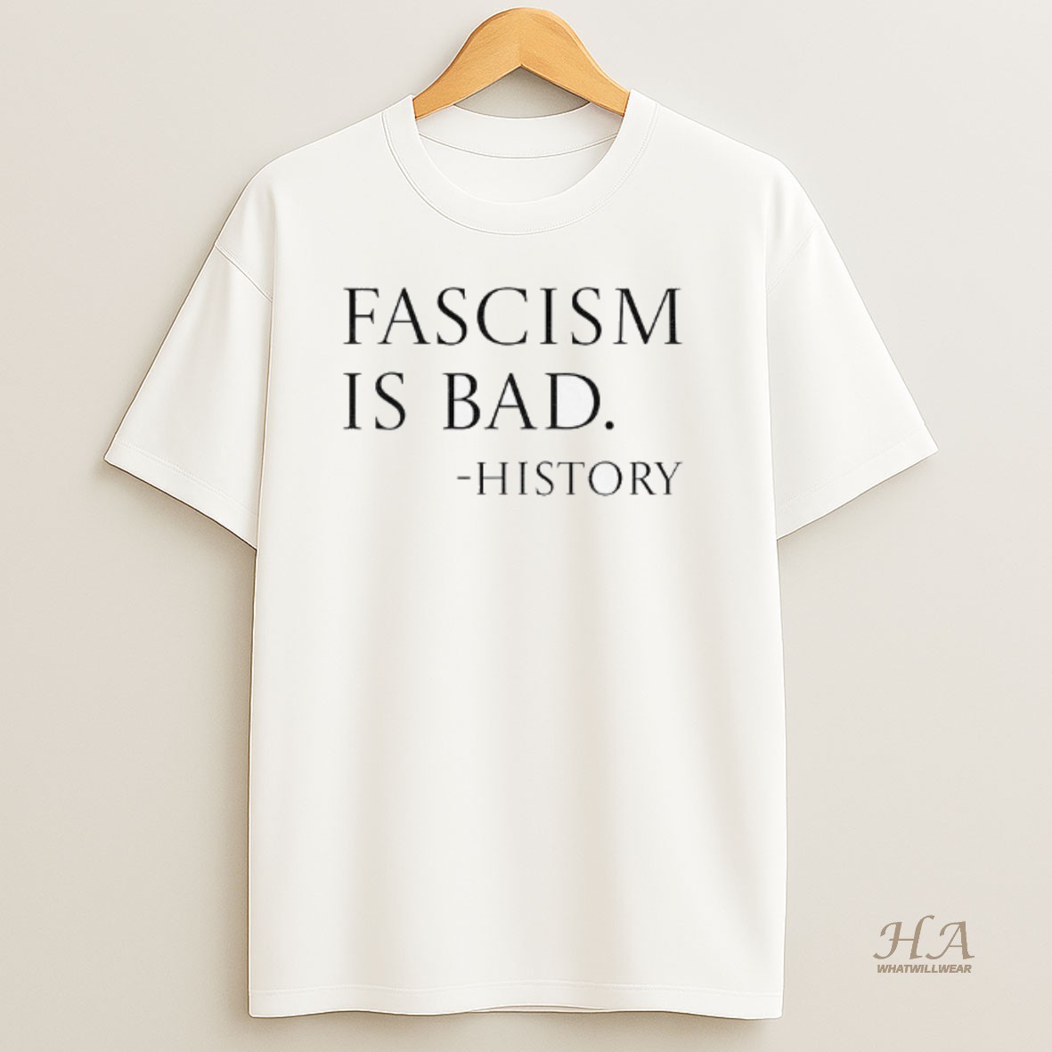 Official Fascism Is Bad History Resist Fascism Vintage T Shirt