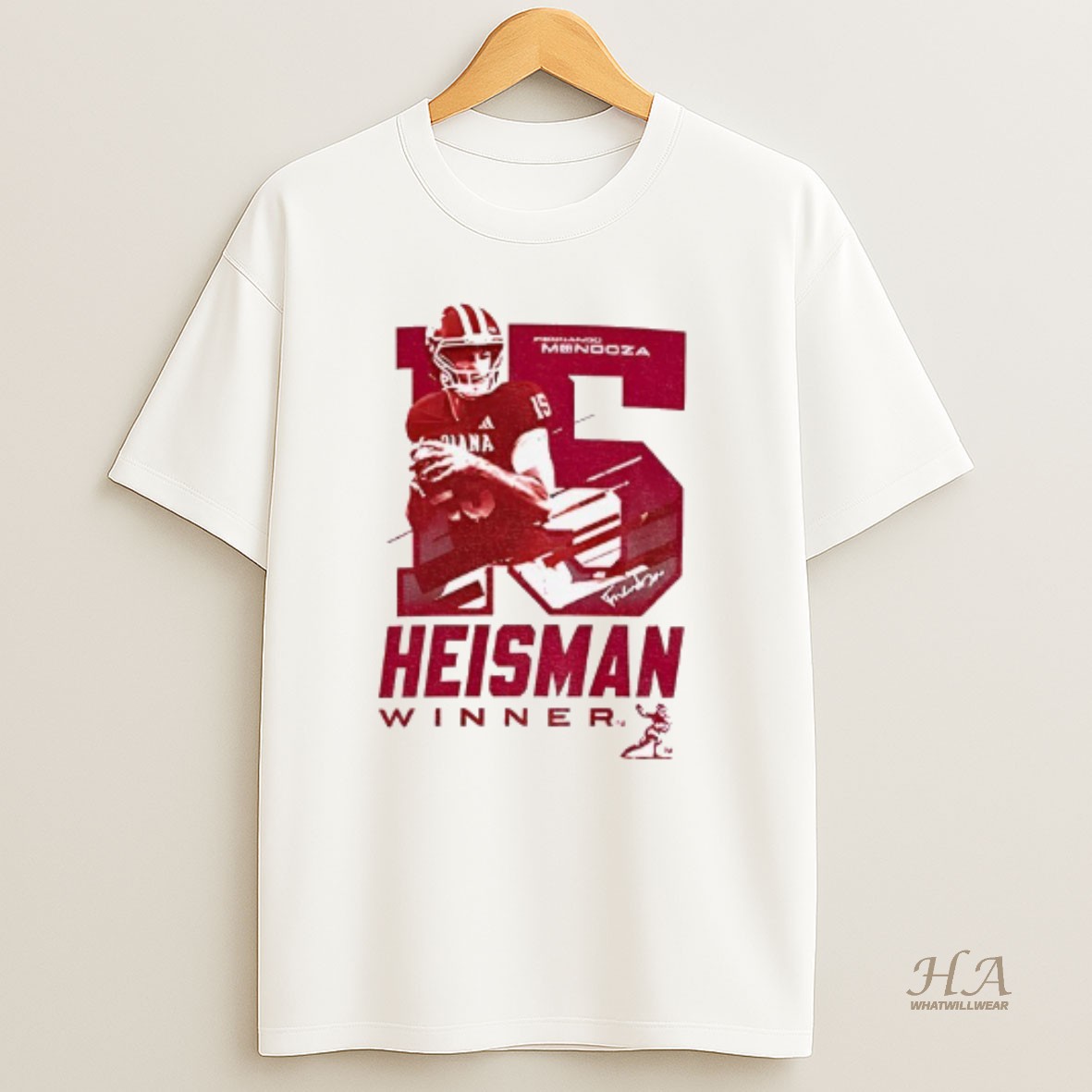 Official Fernando Mendoza Indiana Hoosiers Football 15 Heisman Winner Vintage T Shirt