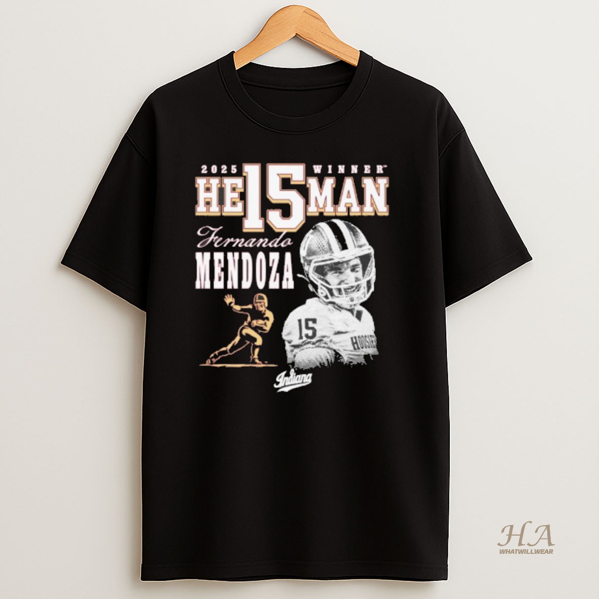 Official Fernando Mendoza Indiana Hoosiers Nfl 2025 He15man Winner T Shirt
