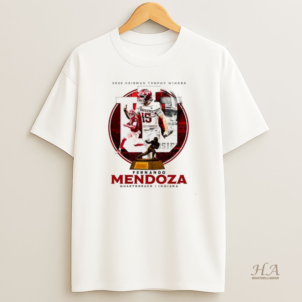 Official Fernando Mendoza The 2025 Heisman Trophy Winner T Shirt