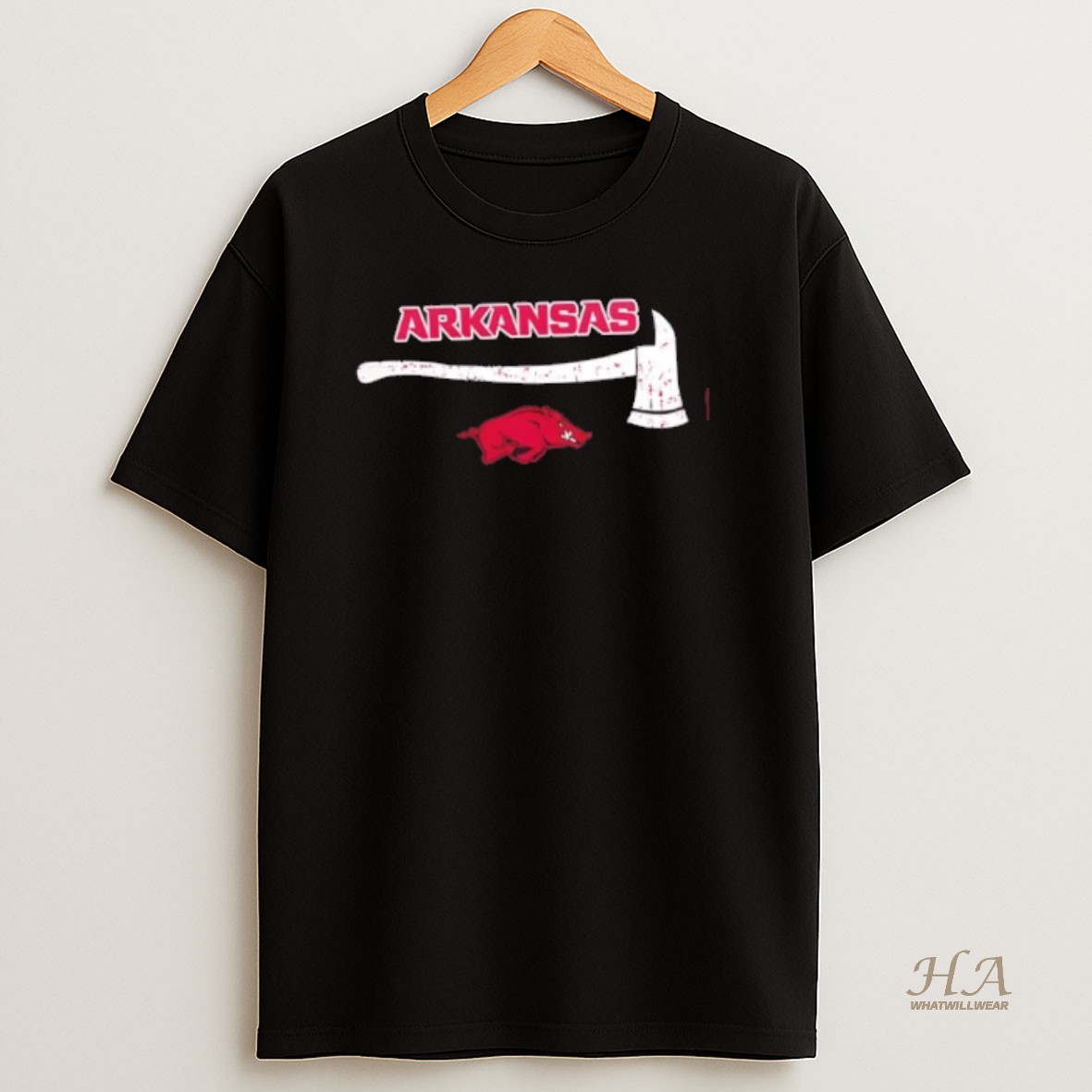 Official Firefighter Fire Dept Always Ready Arkansas Razorbacks 2 Sided T Shirt