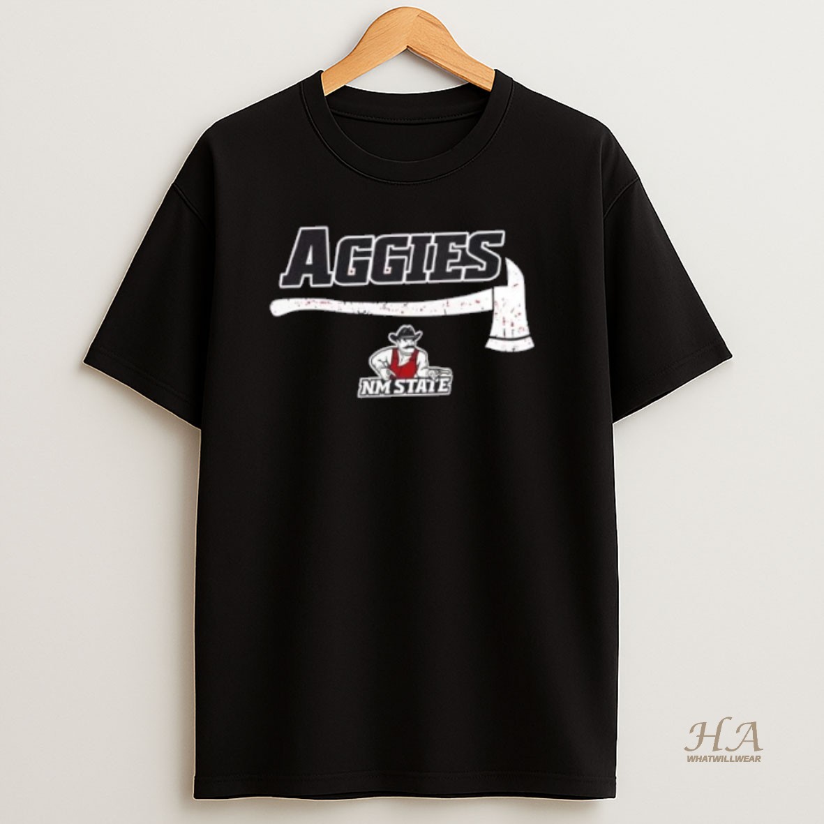 Official Firefighter Fire Dept Always Ready New Mexico State Aggies 2 Sided T Shirt