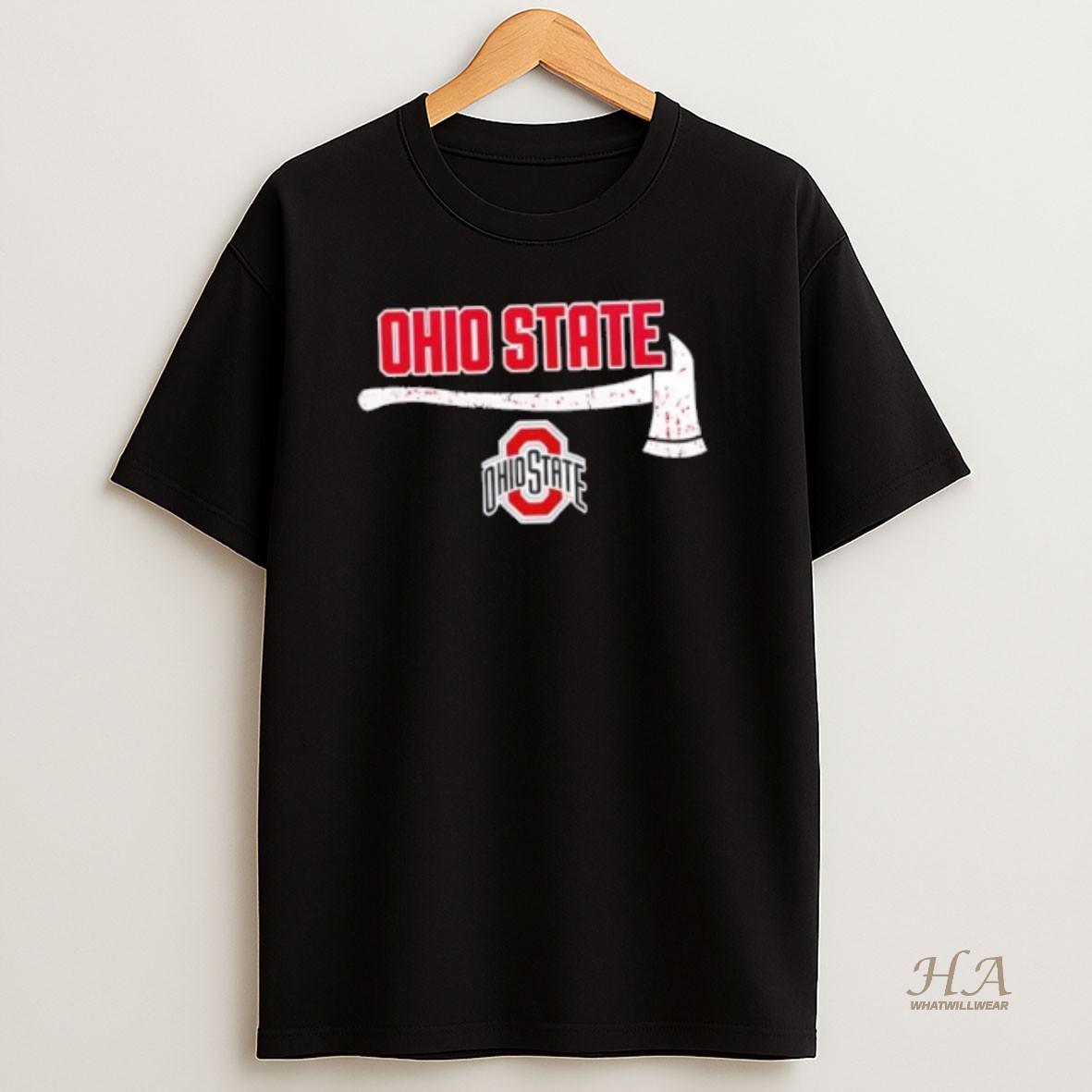 Official Firefighter Fire Dept Always Ready Ohio State Buckeyes 2 Sided T Shirt
