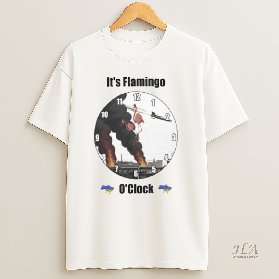 Official Flamingo Oclock Graphic T Shirt