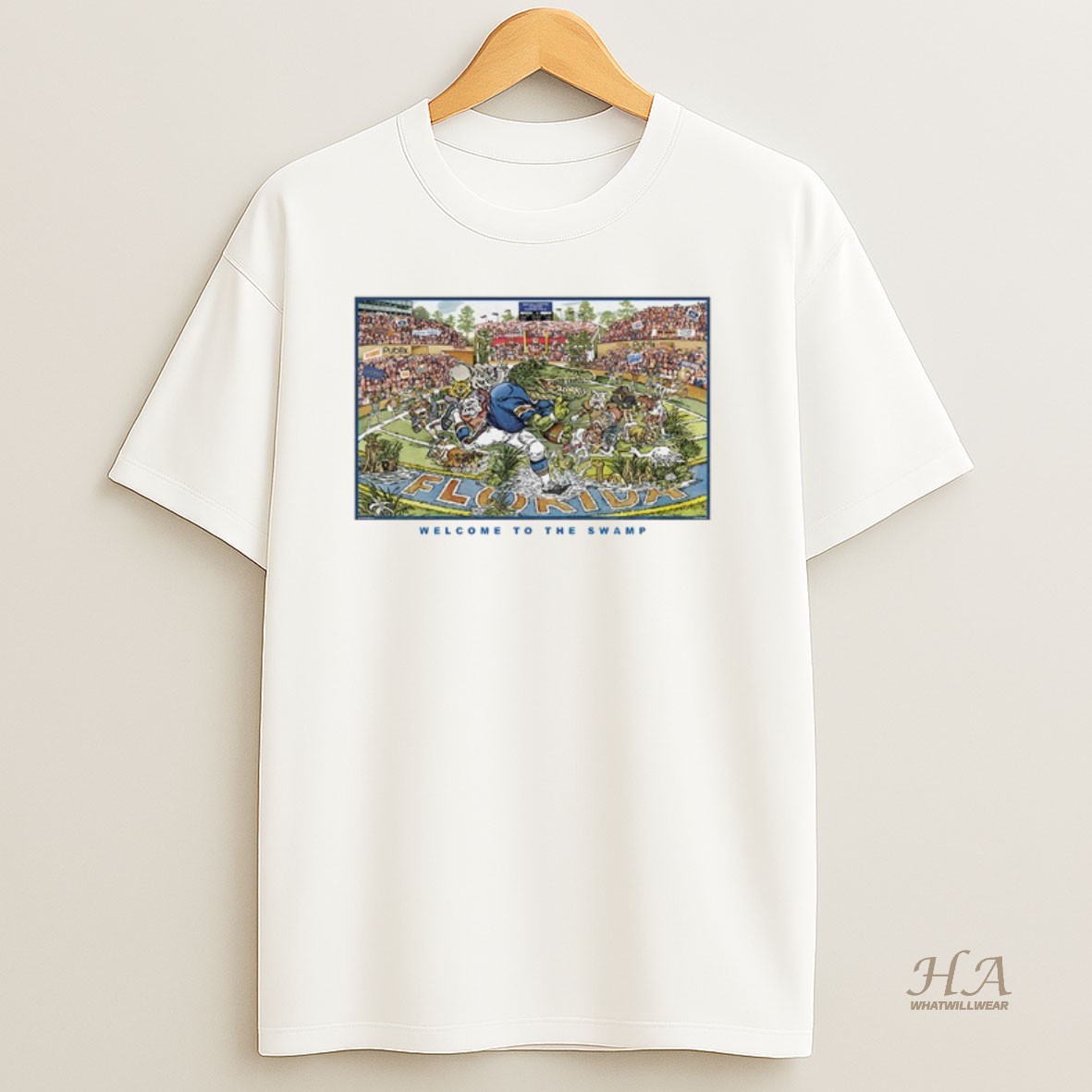 Official Florida Gators Football Ben Hill Griffin Stadium Welcome To The Swamp Shirt