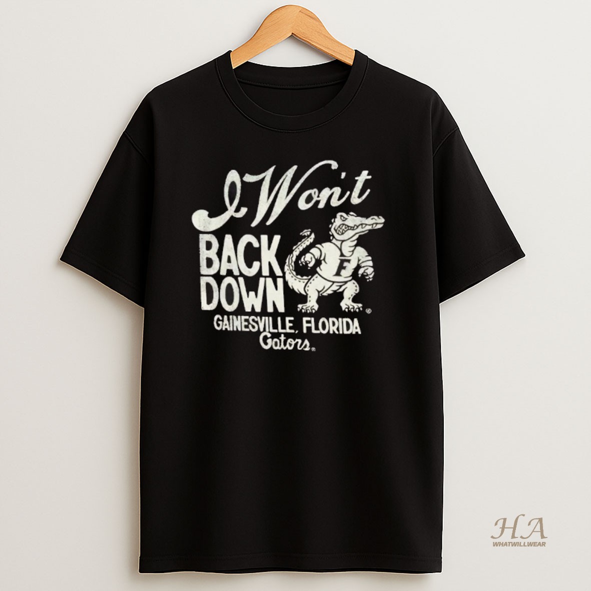 Official Florida Gators Tom Petty I Wont Back Down Gainesville T Shirt