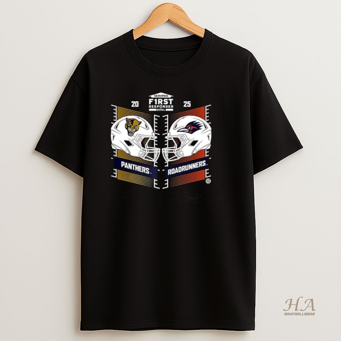 Official Florida International Vs Utsa Roadrunners 2025 First Responder Bowl Shirt