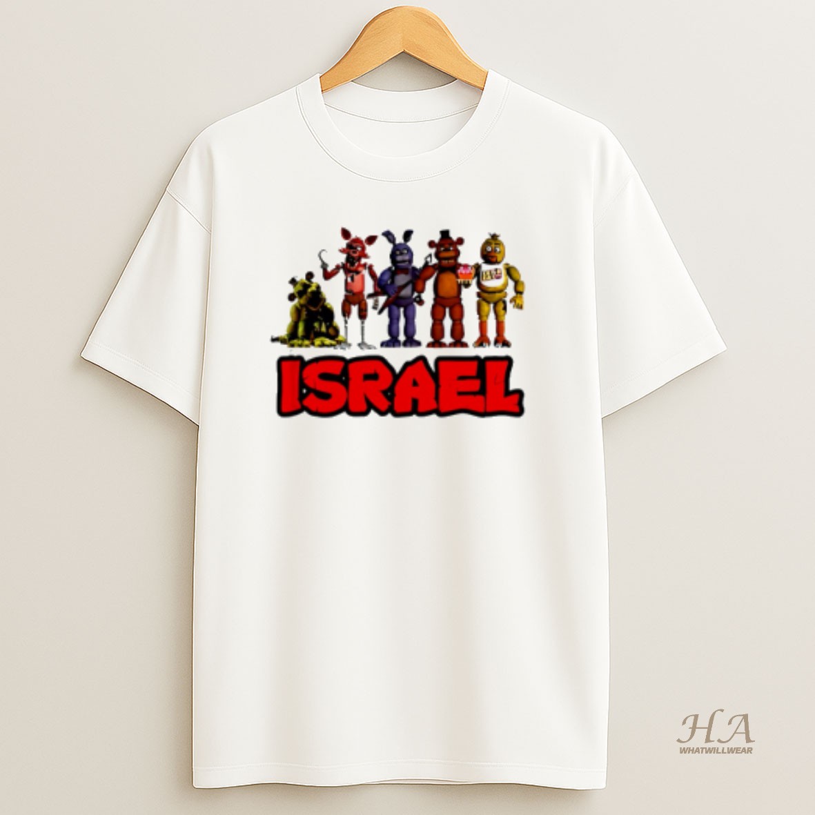 Official Fnaf Five Nights At Freddy Israel T Shirt