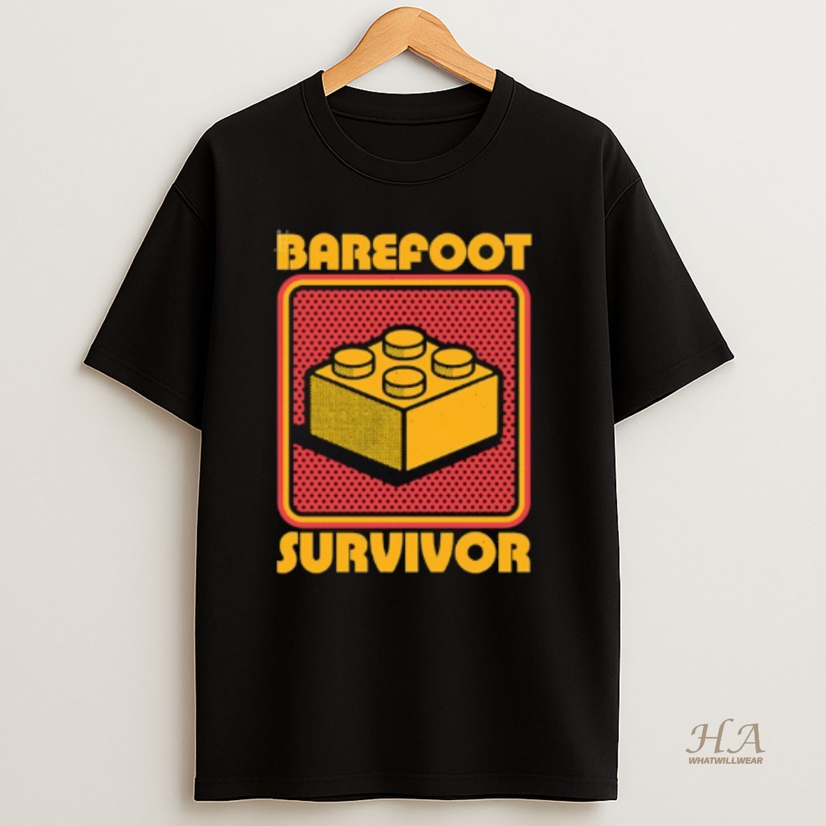 Official Foot Brick Survivor Barefoot Lego Survivor T Shirt