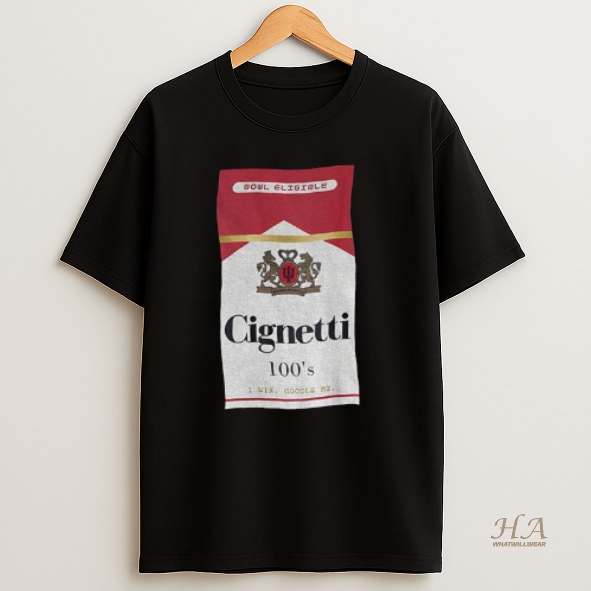 Official Football Coach Curt Cignetti Retro Red Box I Win Google Me T Shirt