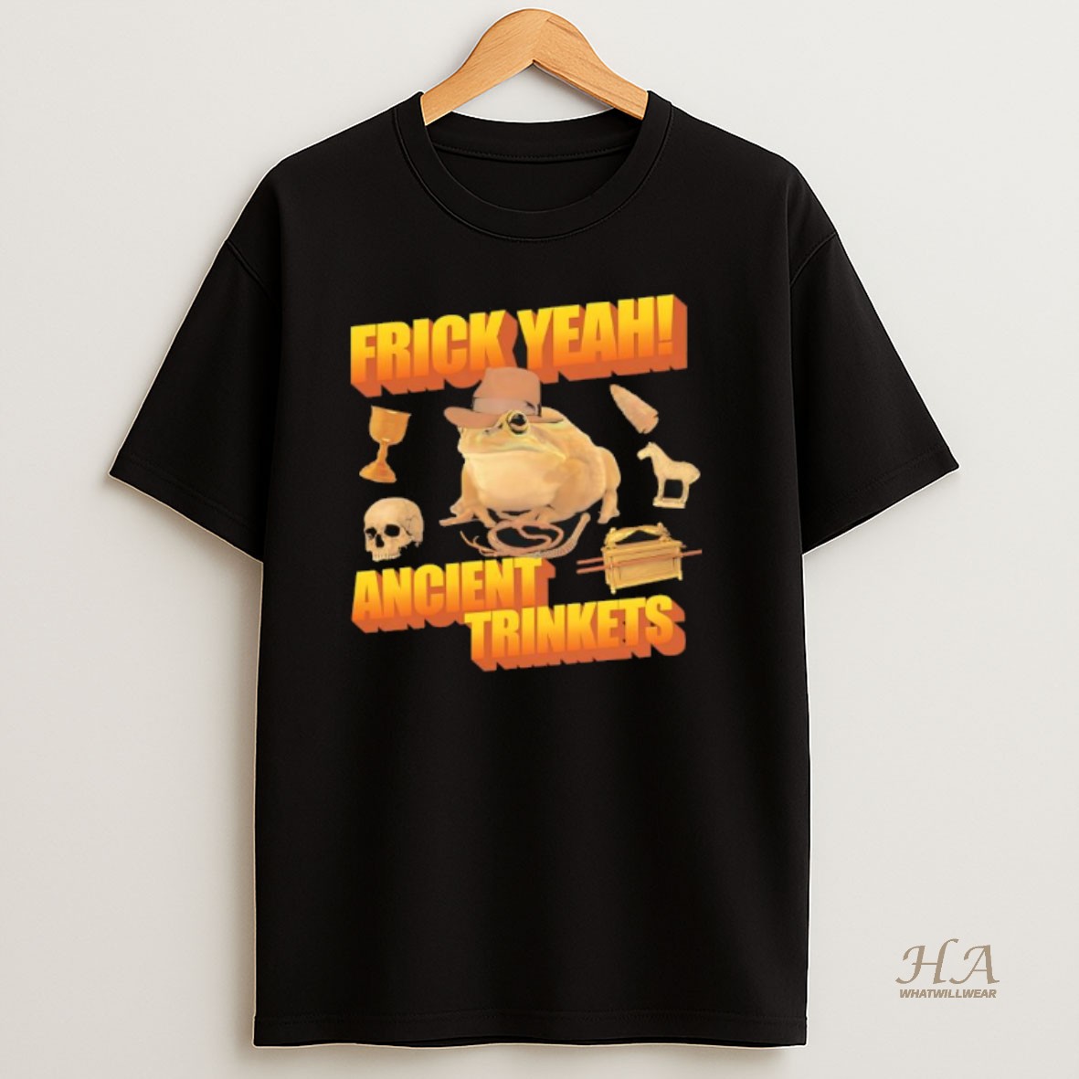 Official Frick Yeah Ancient Trinkets Dark Frog Graphic T Shirt