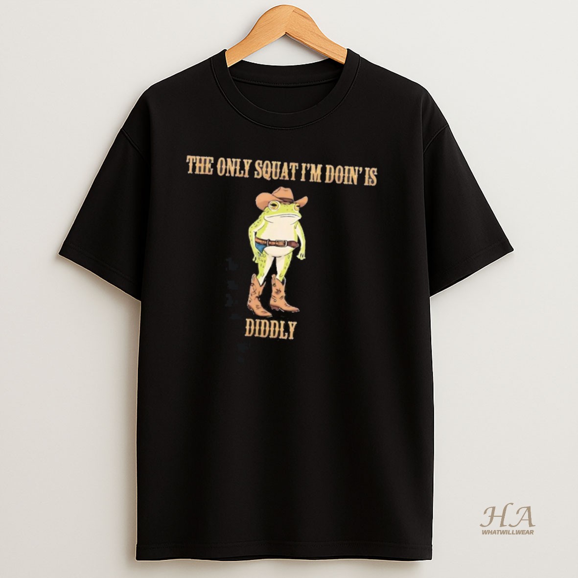 Official Frog Cowboy The Only Squat Im Doin Is Diddly T Shirt