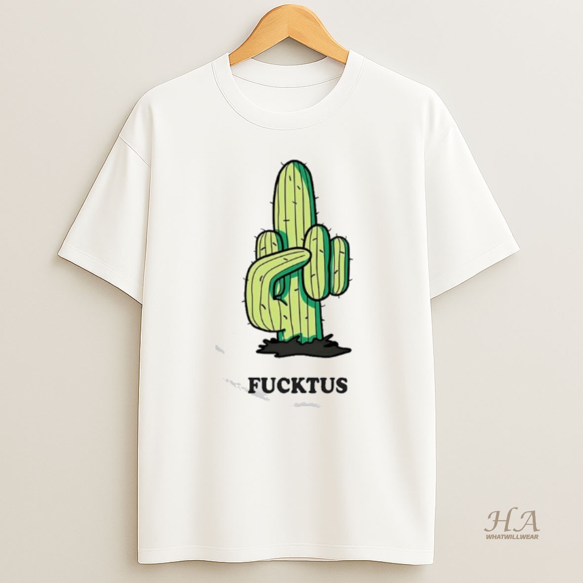 Official Fucktus Cartoon Cactus Graphic T Shirt