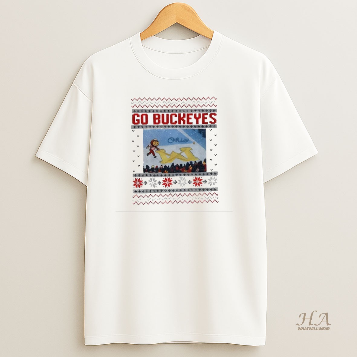 Official Funny Brutus Vs Michigan Game Day Brutus Ohio State Snow Go Buckeyes Xmas T Shirt