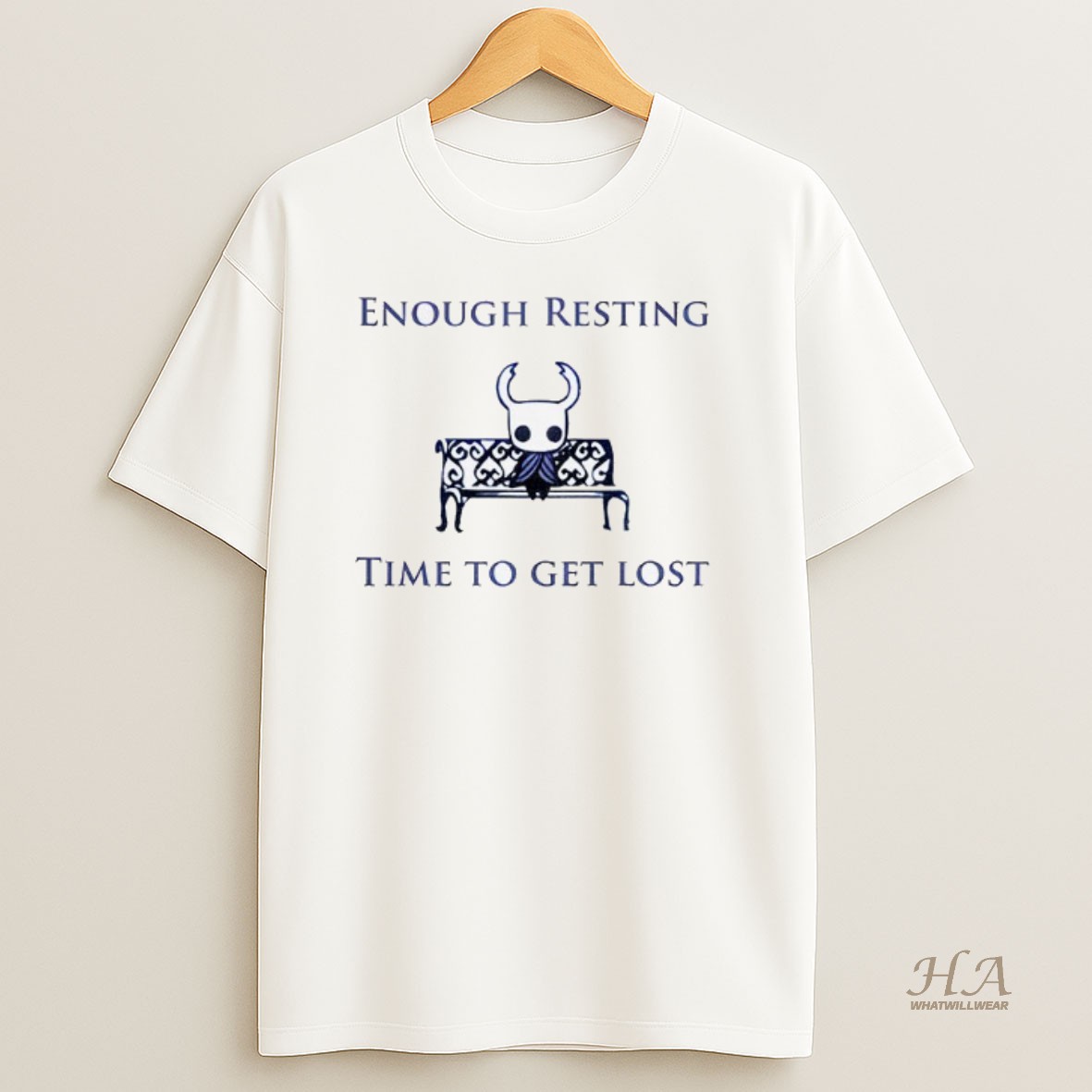Official Funny Metroidvania Game Hollow Knight Enough Resting Time To Get Lost Shirt