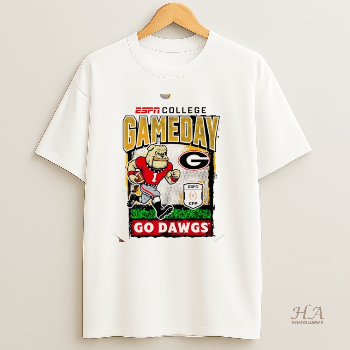 Official Geogria Bulldogs 2025 26 College Football Playoff Gameday Go Dawgs Mascot Christmas Shirt