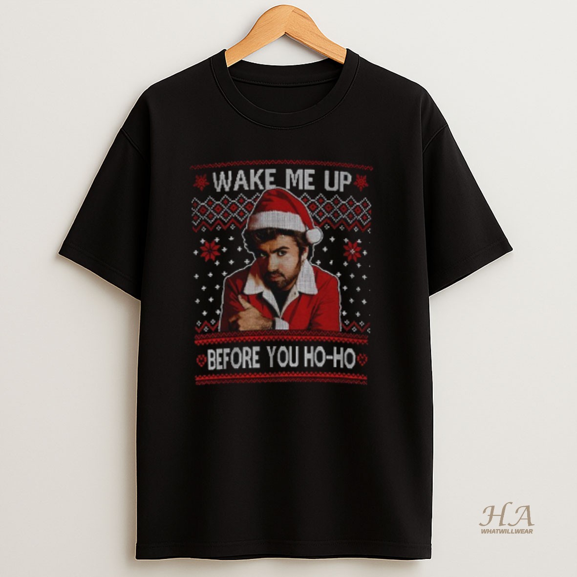 Official George Michael Wake Me Up Before You Ho Ho Ugly Christmas T Shirt