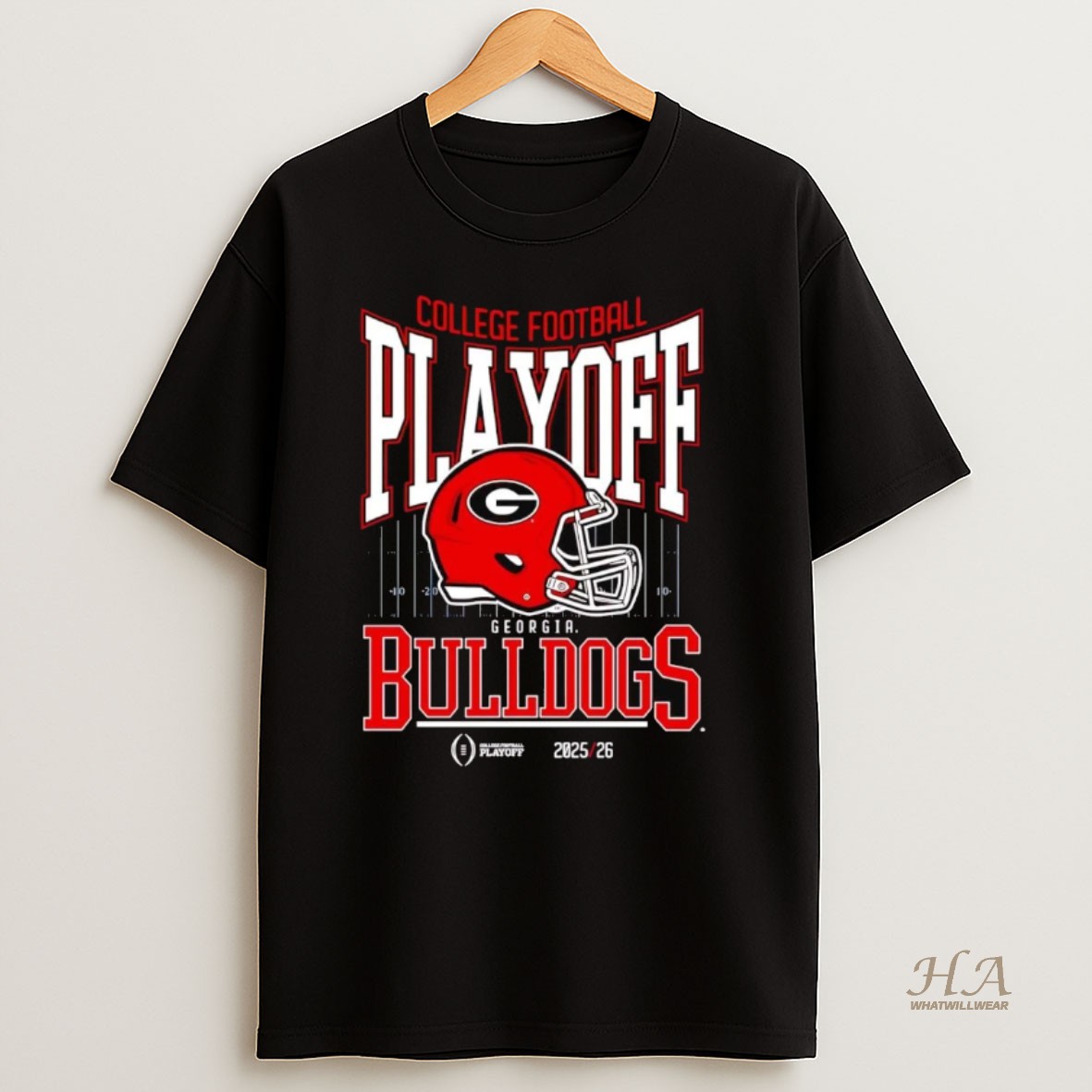 Official Georgia Bulldogs 2025 26 College Football Playoff Cfp Helmet T Shirt