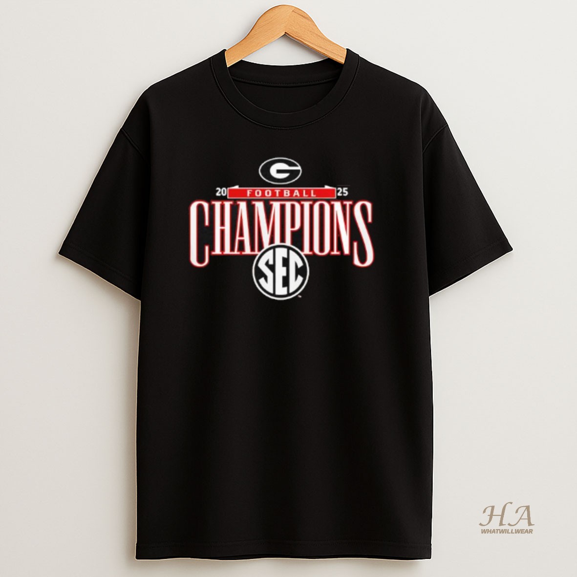 Official Georgia Bulldogs 2025 Sec Champions T Shirt