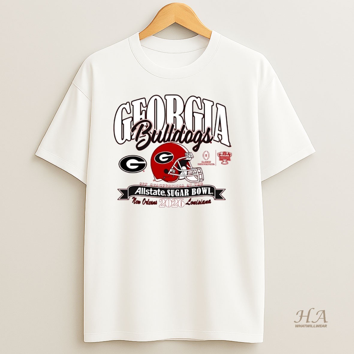 Official Georgia Bulldogs 2026 Allstate Sugar Bowl Cfp Quarterfinal Shirt