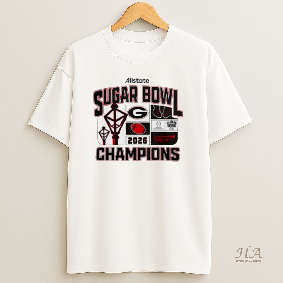 Official Georgia Bulldogs 2026 Sugar Bowl Champions T Shirt
