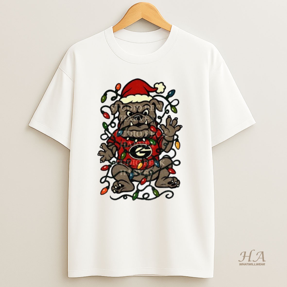 Official Georgia Bulldogs Christmas Game Day Christmas Light Shirt