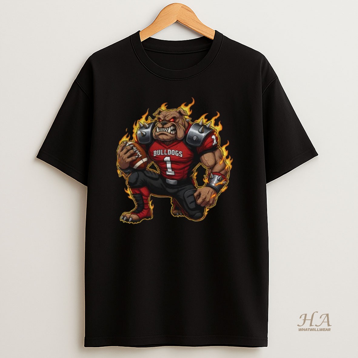 Official Georgia Bulldogs Fiery Mascot Shirt