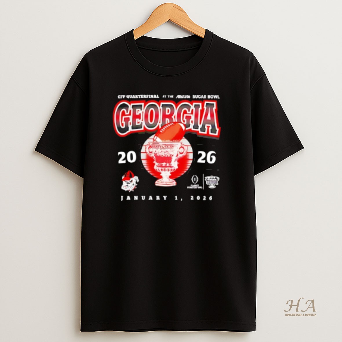 Official Georgia Bulldogs Football 2026 Sugar Bowl Classic T Shirt