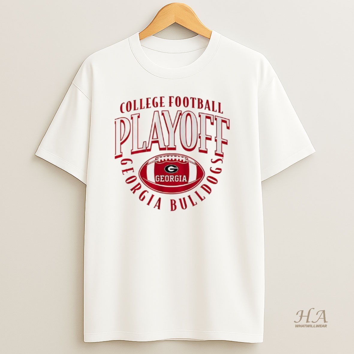 Official Georgia Bulldogs Ncaa College Football Playoff Team 2025 2026 Curve Ball Logo T Shirt