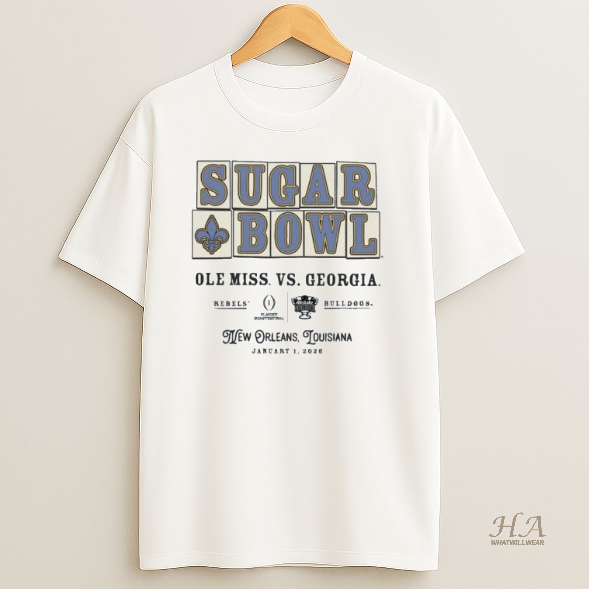 Official Georgia Bulldogs Vs Ole Miss 2026 Allstate Sugar Bowl Street Tiles T Shirt