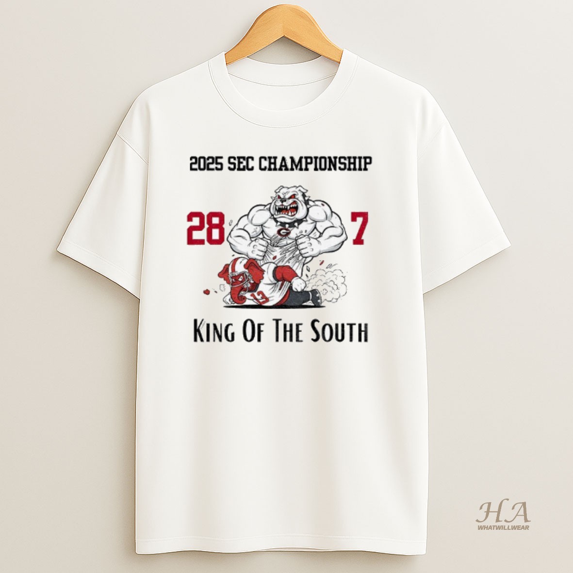 Official Georgia Bulldogs Beat Alabama Crimson Tide 2025 Sec Championship King Of The South T Shirt