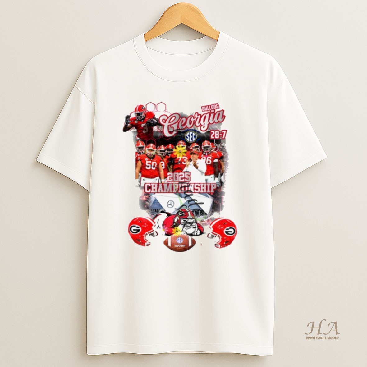 Official Georgia Bulldogs Football 2025 Sec Championship T Shirt