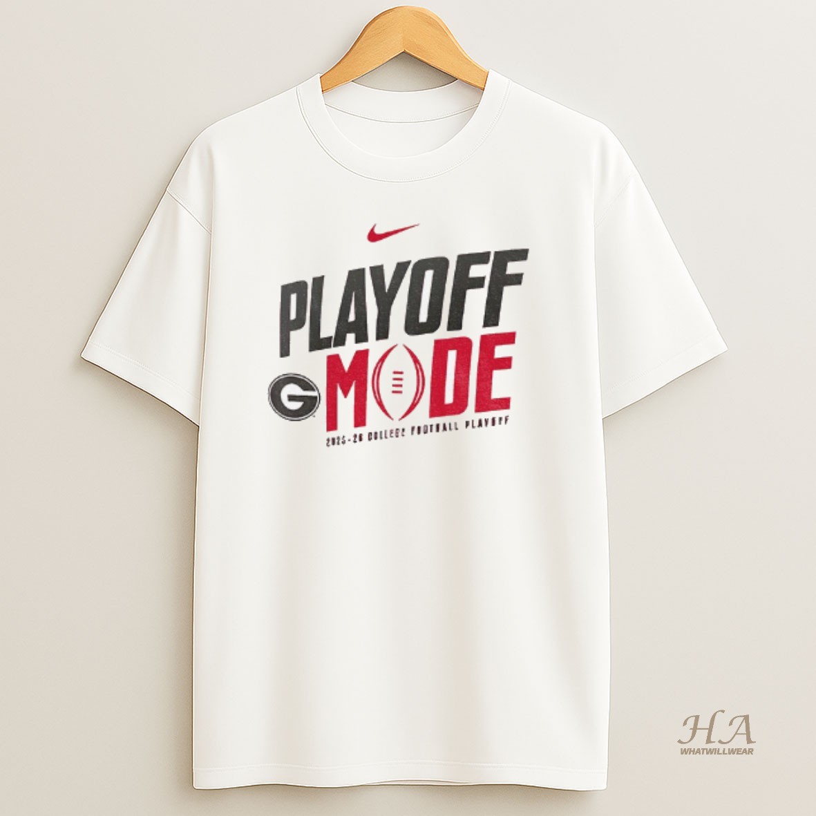 Official Georgia Bulldogs Football X Nike Playoff Mode 2025 2026 College Football Playoff T Shirt