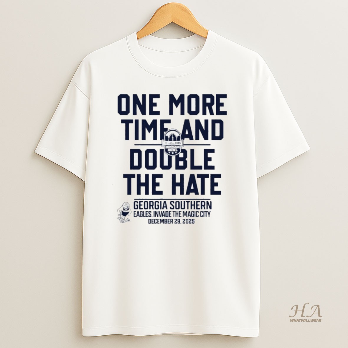 Official Georgia Southern Eagles 2025 Jlab Birmingham Bowl One More Time And Double The Hate Shirt