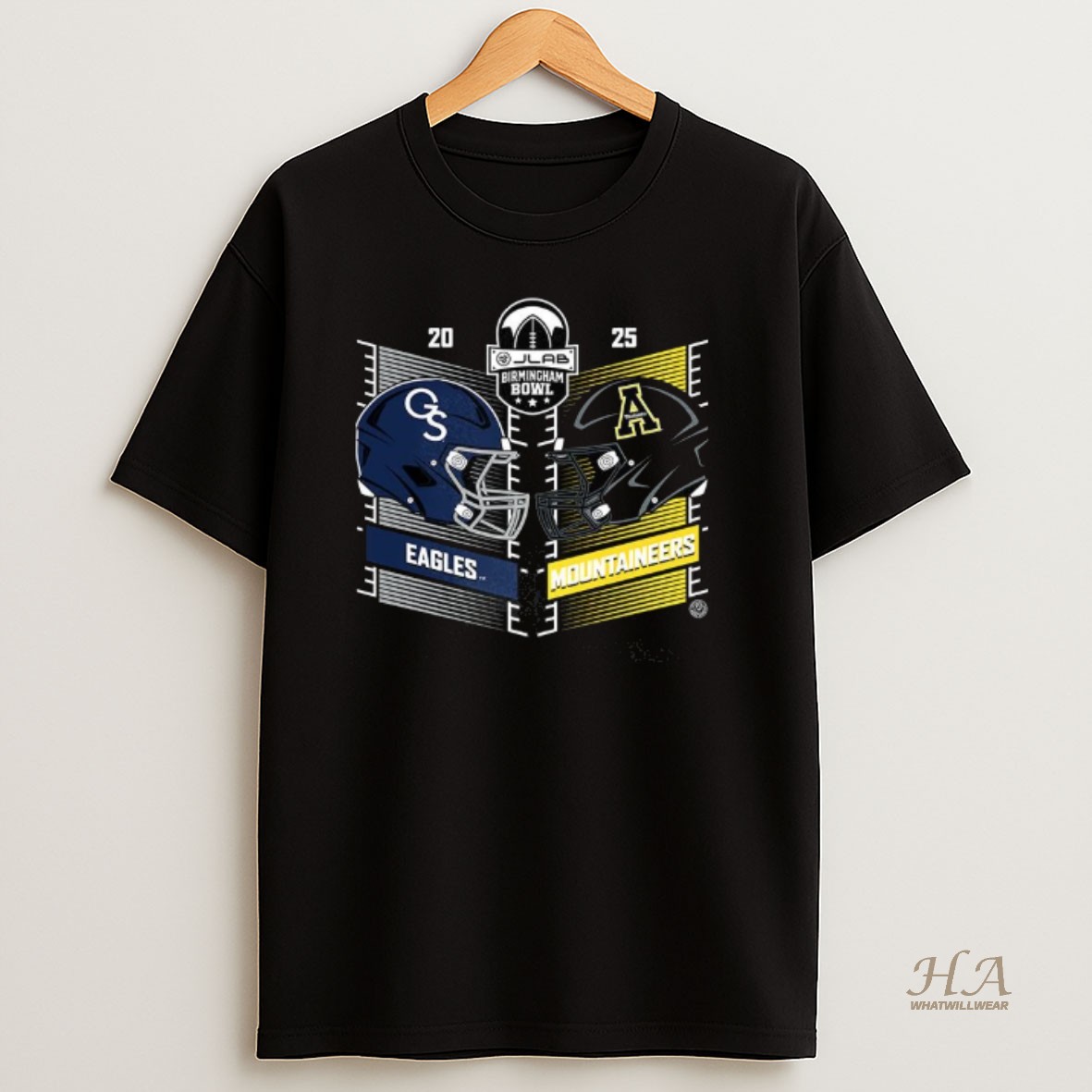 Official Georgia Southern Eagles Vs Appalachian State Mountaineers 2025 Birmingham Bowl T Shirt